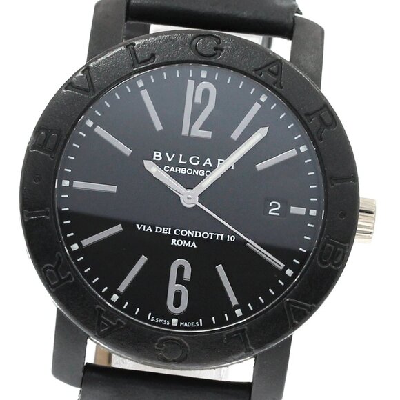 BVLGARI BVLGARI Carbon BB40CL Date Black Dial Automatic Men's Watch_837618 - Picture 6 of 6